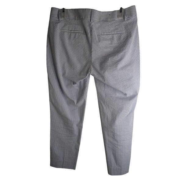 J.Crew Seersucker Pants Womens Sz 6  25" Inseam Cropped Coastal Chic Preppy - Picture 8 of 11